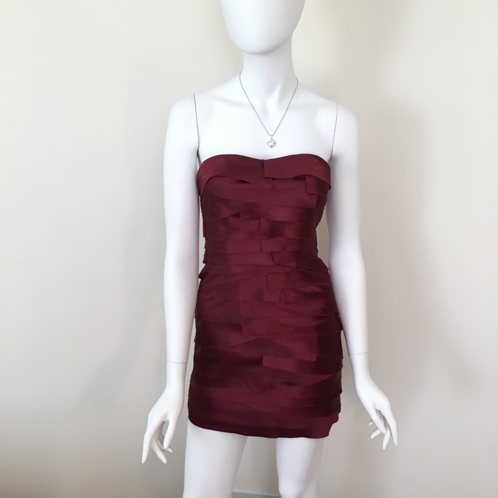 Bebe Strapless Mini Party Dress